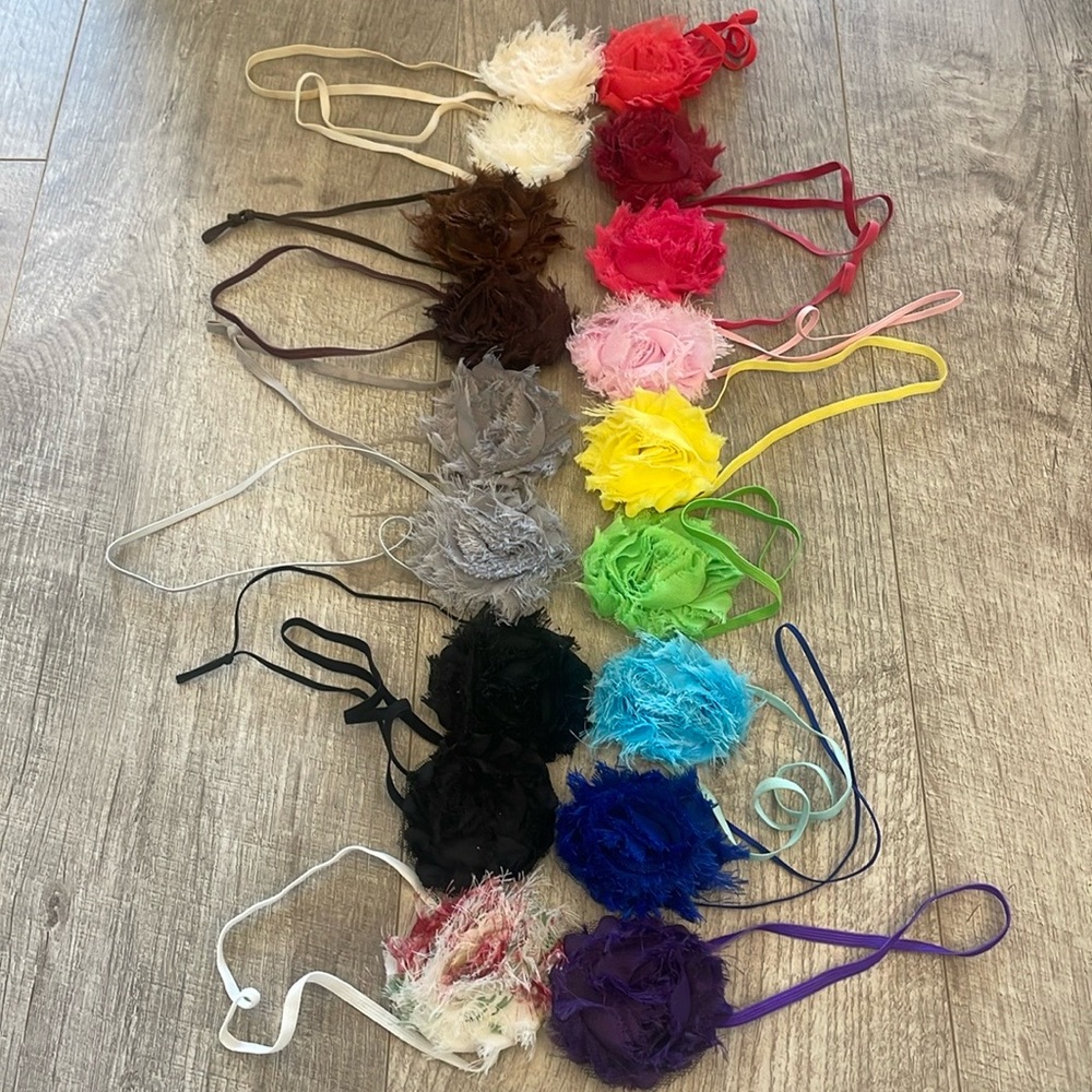 Shabby chic floral headbands